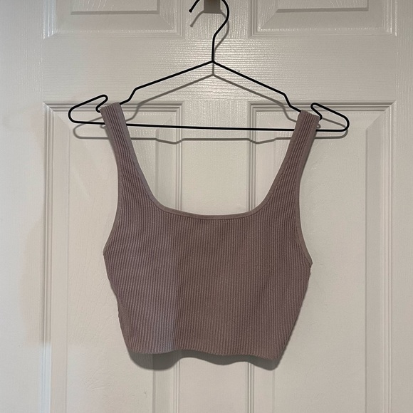 Babaton Sculpt Knit Squareneck Cropped Tank - Picture 2 of 3